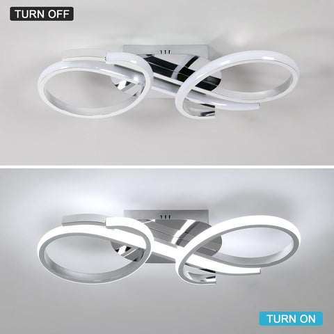 Lámpara de Techo LED Moderna de Doble Aro