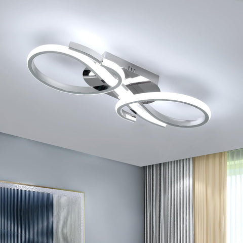 Lámpara de Techo LED Moderna de Doble Aro