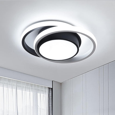 Plafón LED Moderno de Doble Círculo 32W