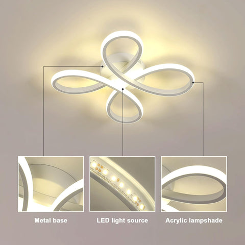 Lámpara de Techo LED Moderna 30W Diseño Floral