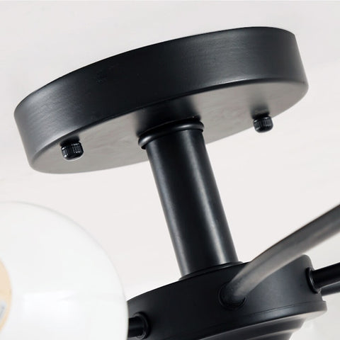 Lámpara de techo moderna, lámpara de techo creativa, metal negro dorado E27 para sala de estar, restaurante, estudio, 3 luces (sin bombillas)