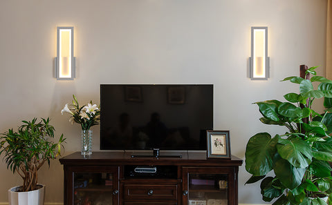 Lámpara de pared LED para interiores, lámpara de pared LED cuadrada simple de 16 W, decoración moderna, iluminación LED, lámpara de pared para sala de estar, dormitorio, luz cálida, color blanco 3000 K