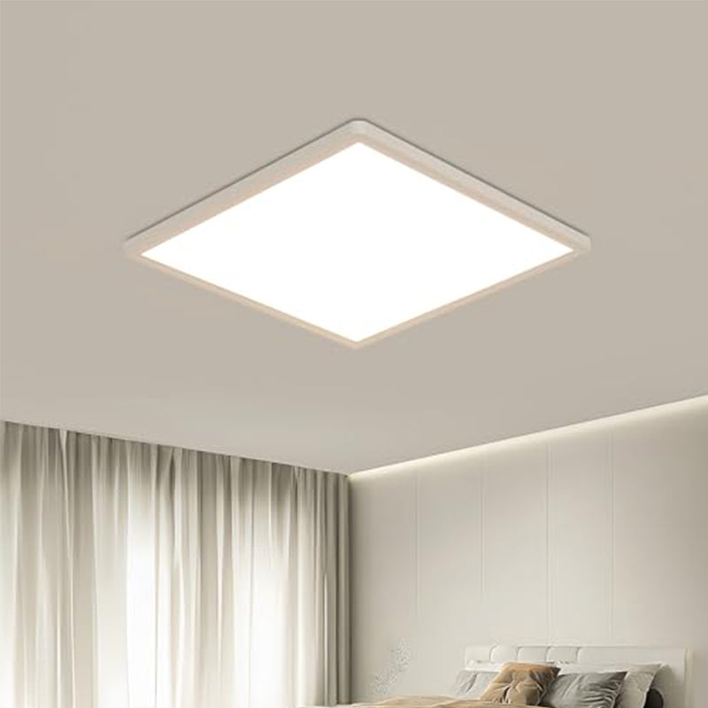 Plafonnier LED Ultra-fin Moderne - Carré Diamètre 30cm, Blanc, 24W, Lumière Neutre 5000K - Idéal pour le Salon et la Chambre