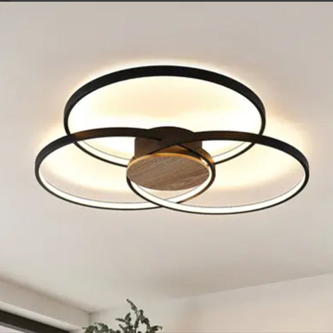 Lámpara de Techo LED Minimalista Moderna 54*8cm, Negra, Luz Cálida 3000K, 56W, para Salón, Dormitorio, Cocina, Pasillo