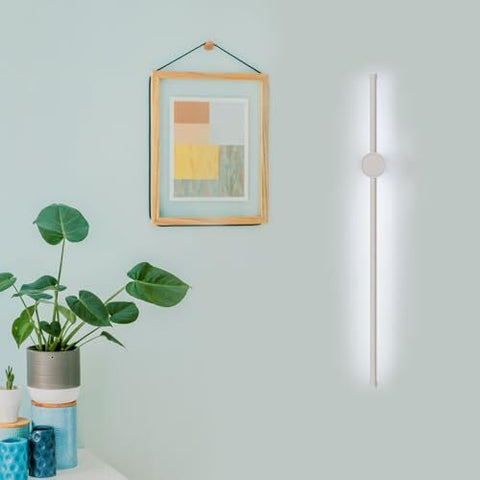Aplique Aplique de aluminio LED en forma de barra Blanco 60cm Blanco frío 12W 220V adecuado para dormitorio, salón y pasillo.