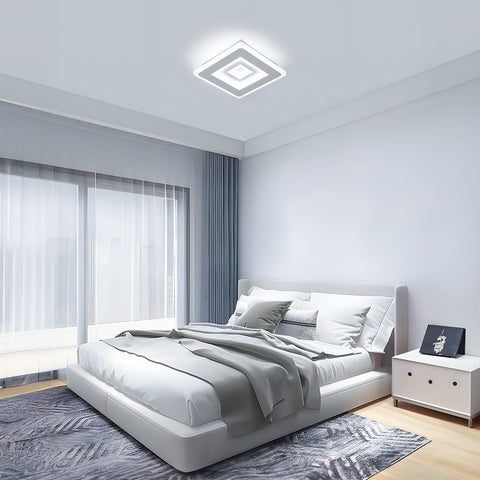 Lámpara de Techo LED Ultrafina, Blanca, Luz Blanca Fría 28W 6500K, Acrílico, 20*5 CM