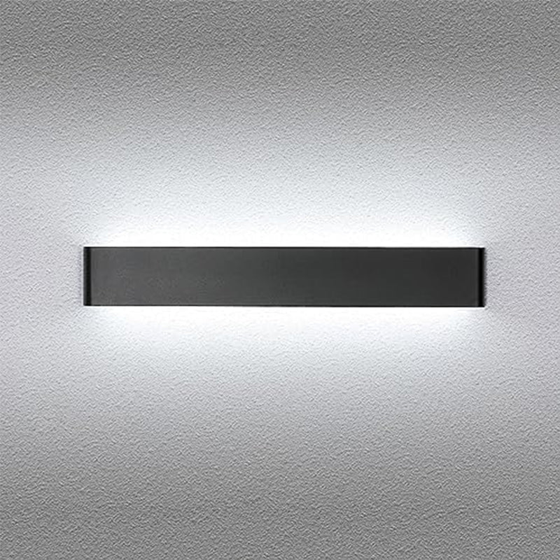 Aplique LED moderno en metal aluminio, Negro, 61 cm, Iluminación, Luz blanca, 18W, Lámpara para Salón Dormitorio