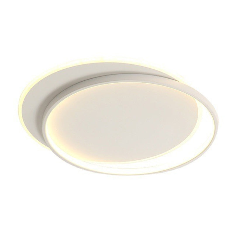 Lámpara de techo LED de aluminio moderna en forma de media luna - Blanca, 40*30*5,5 cm, luz blanca fría - para sala de estar, dormitorio, pasillo, comedor