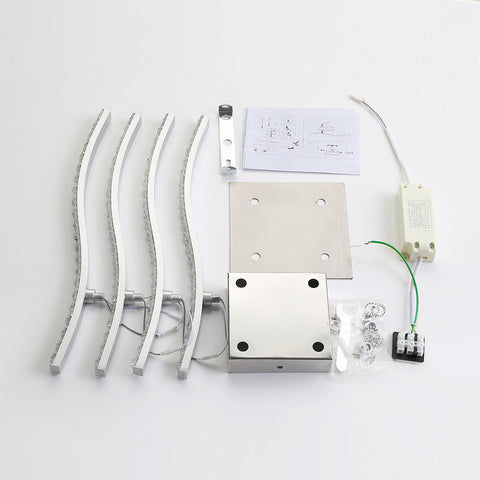Lámpara de techo de cristal moderna, lámpara de techo LED nórdica con forma de onda, sala de estar, dormitorio, comedor, restaurante, Hotel, decoración del hogar