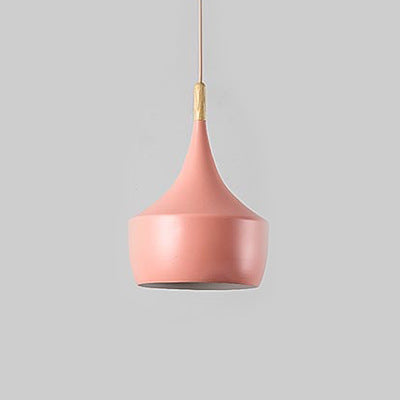 Moderno Restaurante Combinación Lámpara Colgante De Techo Macaron Sola Cabeza E27 Lámpara Colgante Café Creativo Lámpara Colgante De Techo Decoración Iluminación Araña Rosa Sin Bombilla
