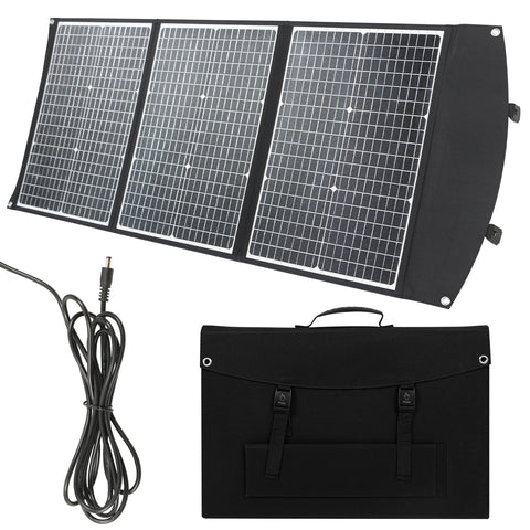 Panel Solar Plegable Impermeable, Observador y Eficiente, Células Solares para Acampar al Aire Libre, Cargador de Bolsa, 100W