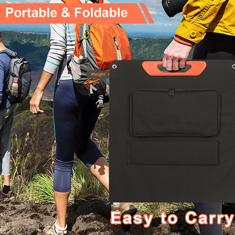 Panel solar portátil para cargador solar plegable de central eléctrica de 20 V para viajes en furgoneta que acampan al aire libre