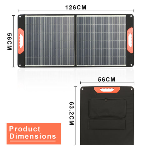 Panel solar portátil para cargador solar plegable de central eléctrica de 20 V para viajes en furgoneta que acampan al aire libre