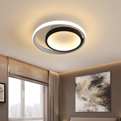 Lámpara de techo LED 28W 3300lm, lámpara de techo redonda moderna, lámpara de techo, para cocina, sala de estar, dormitorio, comedor 3000K luz blanca cálida