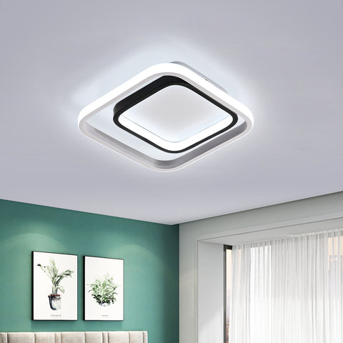 Lámpara de Techo LED, Lámpara de Techo Moderna 30W 3300lm, Lámpara de Techo de Acrílico y Metal 6000K, para Sala de Estar Dormitorio Comedor