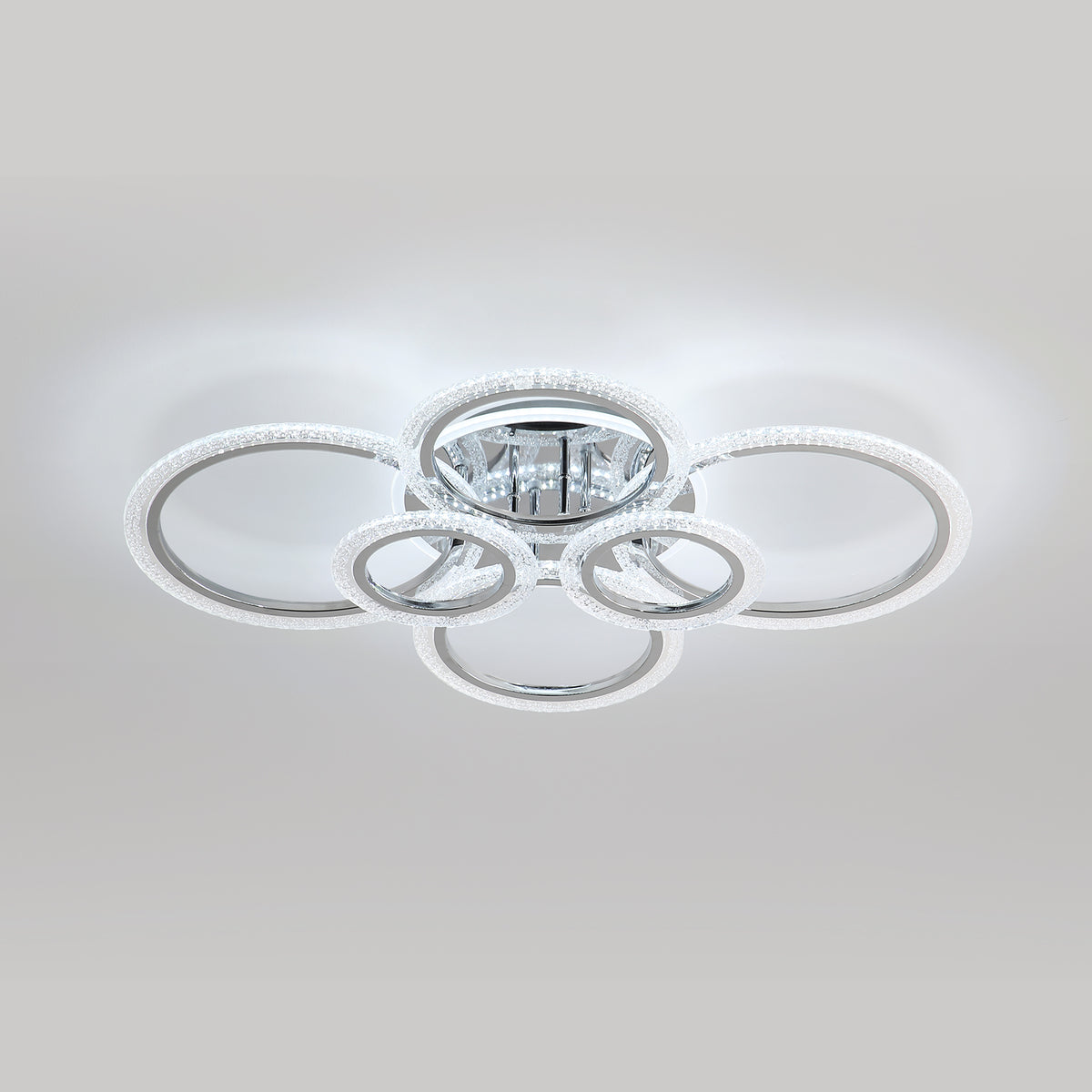 Plafonnier LED 92W,Lampe de Plafond Modernes avec 6 Anneaux, 9200LM 6500K Plafonnier Blanc Froid pour Salon, Chambre, Cuisine, Couloir, Balcon, Salle à Manger