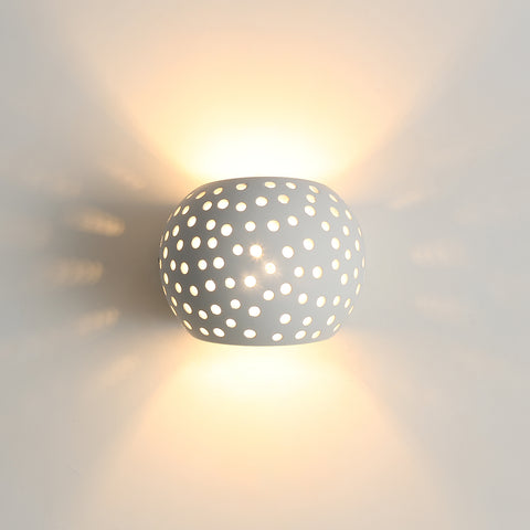 Aplique de pared moderno Aplique de pared de yeso blanco Aplique de pared LED 5W Iluminación blanca cálida para escaleras en el dormitorio Sala de estar Pasillo