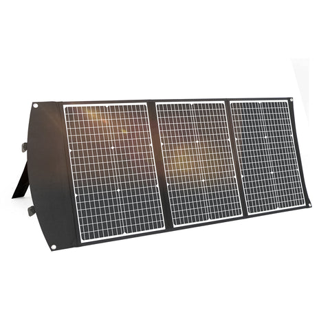 Kit de panel solar plegable portátil monocristalino de 100 W con 3 puertos USB para exteriores