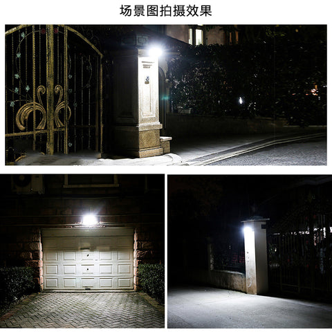 Luz solar Sensor de movimiento al aire libre Lámpara de pared LED Blanco frío 6000K para patio Jardín Pasillo Terraza Cerca de la pared Camino Patio Villa