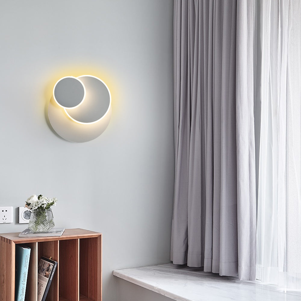 Applique murale LED 15W, Créatif eclipse 3 en 1 Protection Solide Applique Murale Interieur Lampe 