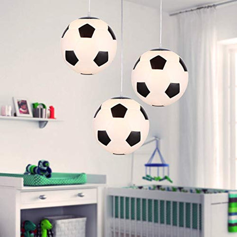 Lámpara de techo de fútbol de 1 pieza, lámpara de araña para habitación de niños, iluminación interior, lámpara de personalidad creativa, sala de estar, comedor, dormitorio, iluminación cálida sin bombillas