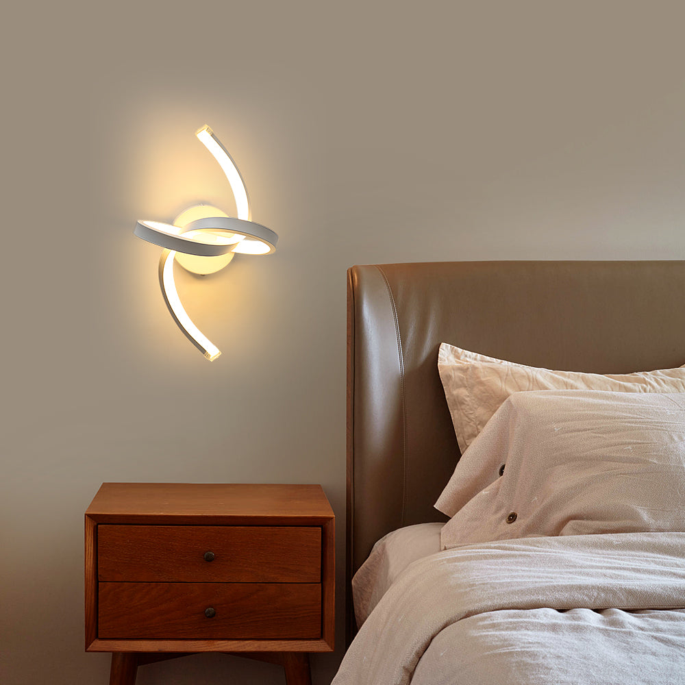 Applique Murale Interieur, 18W Appliques LED Design Courbe, Lampe Murale Moderne