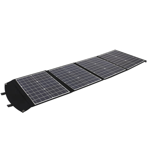 Panel Solar 120W - Energía Monocristalina, 3 Interfaces, Salida DC 19V/6.31A, USB QC3.0 24W y Tipo-C PD45W