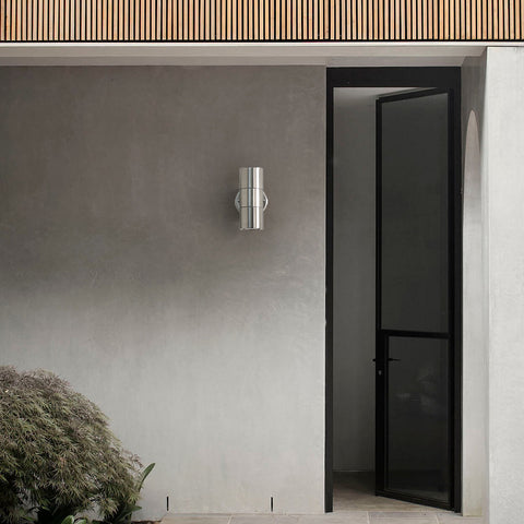 1 pieza luces de pared moda creativa elegante moda jardín LED luces de pared al aire libre luces de pared de acero inoxidable apliques de pared de doble cabeza