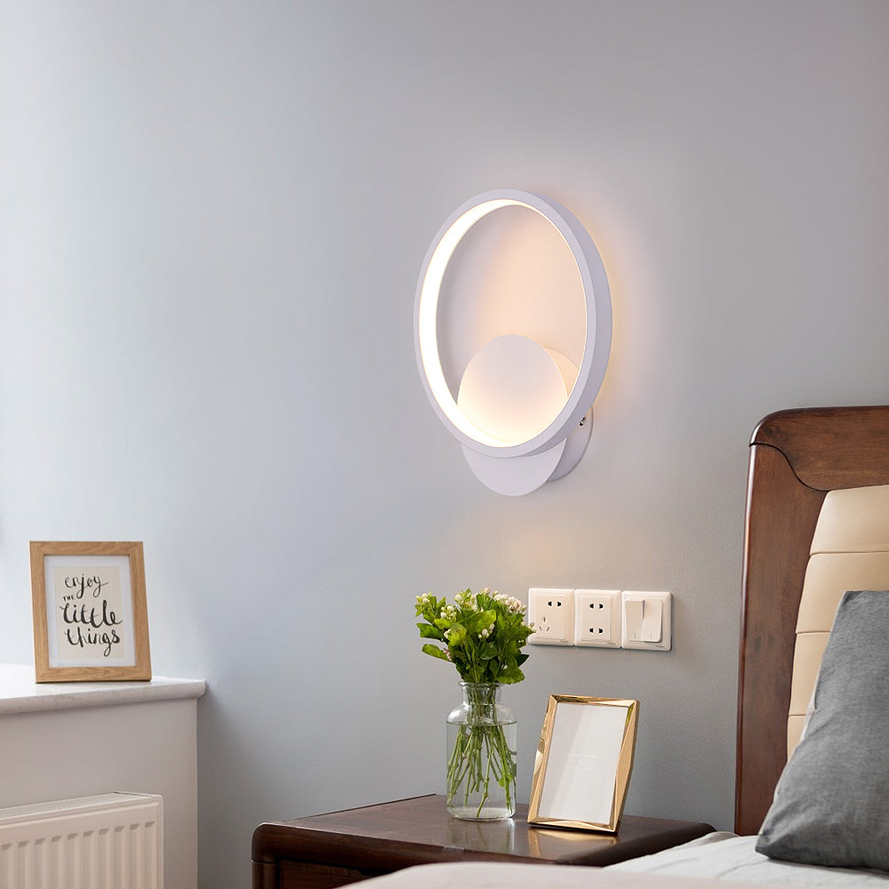 Applique Murale Led Interieur Ronde Blanc Chaud Acrylique Luminaire Murale Interieur