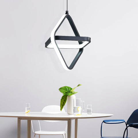 Lámpara colgante LED moderna para cama individual, 32W, regulable, para dormitorio y salón