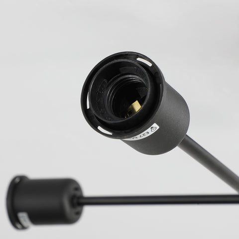 Lámpara de araña Sputnik moderna, lámpara colgante industrial de 4 luces, lámpara de techo de montaje semiempotrado E27 para comedor, sala de estar, cocina, oficina, cafetería, restaurante (bombilla no incluida)