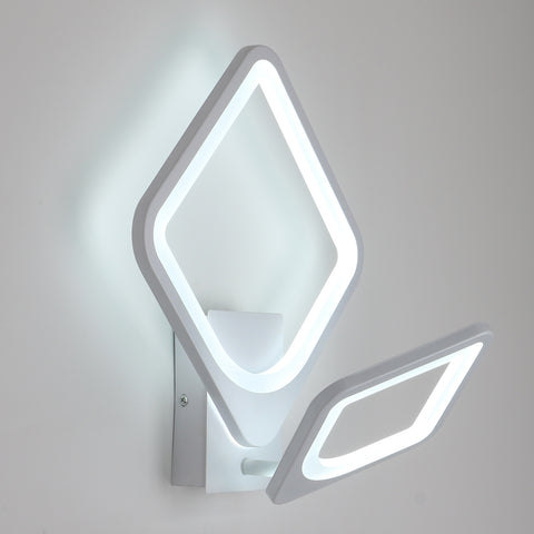 Aplique de pared interior de 32 W, lámpara de pared LED blanca, giratoria cuadrada, para escaleras interiores, sala de estar y dormitorio