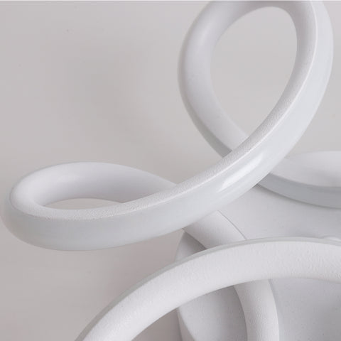 Lámpara de techo LED, lámpara de araña de 22 W, lámpara de techo de diseño curvo moderno para pasillo, balcón, sala de estar, cocina, baño, dormitorio, diámetro 26 cm, blanco frío 6000 K
