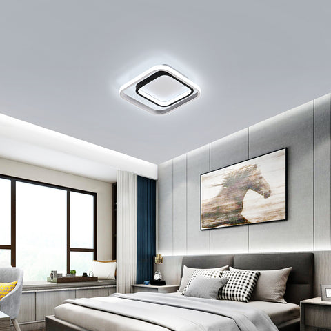 Lámpara de Techo LED, Lámpara de Techo Moderna 30W 3300lm, Lámpara de Techo de Acrílico y Metal 6000K, para Sala de Estar Dormitorio Comedor