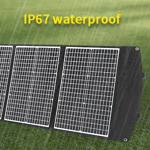 Kit de panel solar plegable portátil monocristalino de 100 W con 3 puertos USB para exteriores