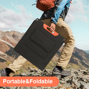 Panel solar portátil para cargador solar plegable de central eléctrica de 20 V para viajes en furgoneta que acampan al aire libre