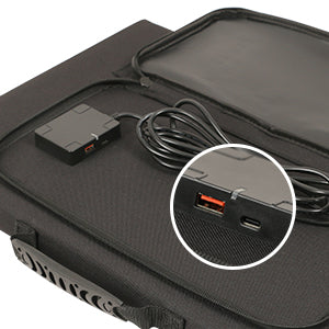 Kit de panel solar plegable portátil monocristalino de 100 W con 3 puertos USB para exteriores