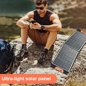 Panel solar portátil para cargador solar plegable de central eléctrica de 20 V para viajes en furgoneta que acampan al aire libre