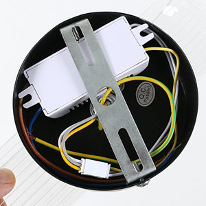 Lámpara de pared LED, lámpara de pared LED moderna regulable, lámpara de pared interior acrílica ovalada negra de 10 W para dormitorio, mesita de noche, sala de estar, 3000-6500K