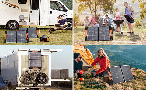 Panel solar portátil plegable de 75 W, 3 puertos DC/PD 45 W/QC3.0/USB compatible con la mayoría de generadores solares portátiles/estaciones eléctricas/teléfonos/portátiles para viajes/camping/RV
