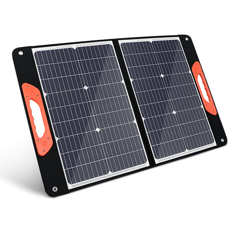 Panel solar portátil plegable de 75 W, 3 puertos DC/PD 45 W/QC3.0/USB compatible con la mayoría de generadores solares portátiles/estaciones eléctricas/teléfonos/portátiles para viajes/camping/RV