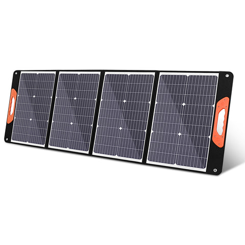 150W 20V Bolsa plegable solar ligera Silicio monocristalino Negro Camping Remolque Coche Océano