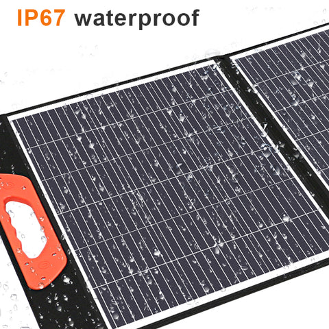 Kit de panel solar plegable portátil monocristalino de 200 W con 1 puerto USB para exteriores