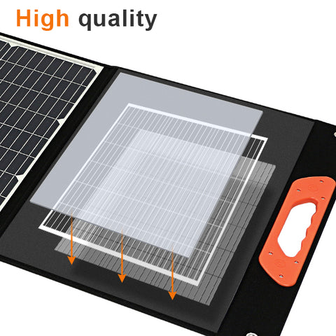 Kit de panel solar plegable portátil monocristalino de 200 W con 1 puerto USB para exteriores