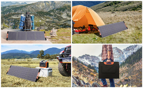 Kit de panel solar plegable portátil monocristalino de 200 W con 1 puerto USB para exteriores