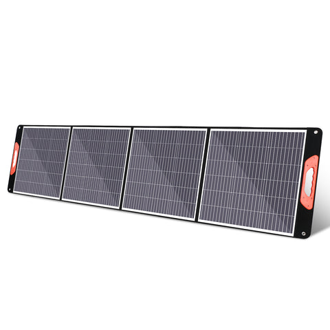 Kit de panel solar plegable portátil monocristalino de 200 W con 1 puerto USB para exteriores