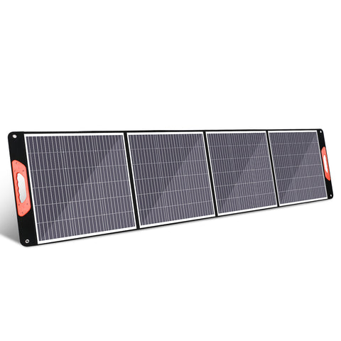 Kit de panel solar plegable portátil monocristalino de 200 W con 1 puerto USB para exteriores