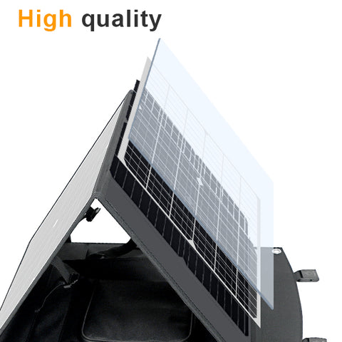 Panel solar MonocBN plegable y eficiente de 75W, bolsa plegable de viaje con cargador para exteriores con 3 paneles solares DC/USB/TYPE-C