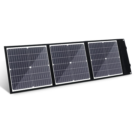 Panel solar MonocBN plegable y eficiente de 75W, bolsa plegable de viaje con cargador para exteriores con 3 paneles solares DC/USB/TYPE-C