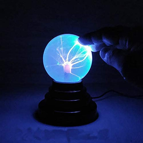 Bola de plasma con control táctil y sonido, bola mágica sensible con enchufe USB para decoraciones, dormitorios y regalos para niños